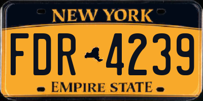 NY license plate FDR4239