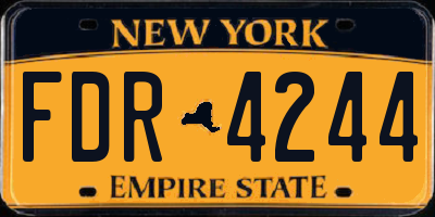 NY license plate FDR4244