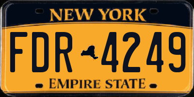 NY license plate FDR4249