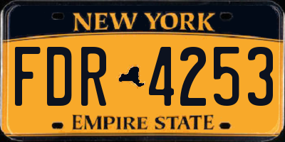 NY license plate FDR4253