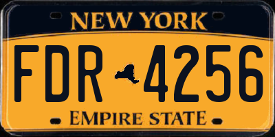 NY license plate FDR4256