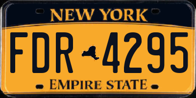 NY license plate FDR4295