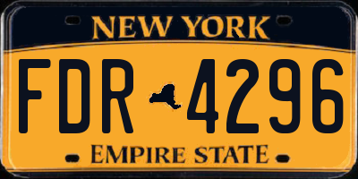 NY license plate FDR4296