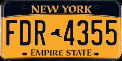 NY license plate FDR4355