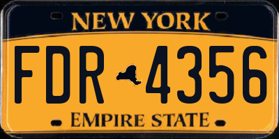 NY license plate FDR4356