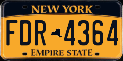NY license plate FDR4364