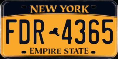 NY license plate FDR4365