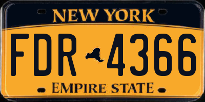 NY license plate FDR4366