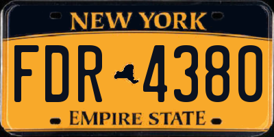 NY license plate FDR4380