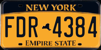 NY license plate FDR4384