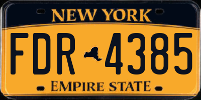 NY license plate FDR4385