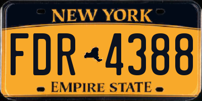 NY license plate FDR4388