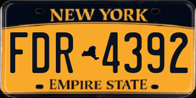 NY license plate FDR4392