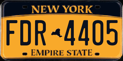 NY license plate FDR4405