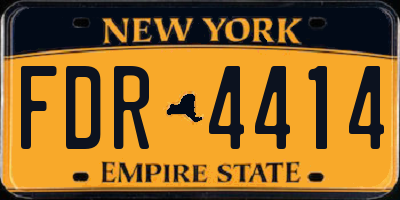 NY license plate FDR4414