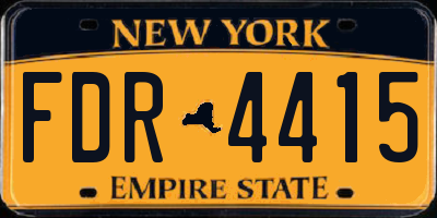 NY license plate FDR4415