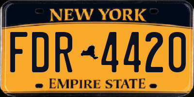 NY license plate FDR4420
