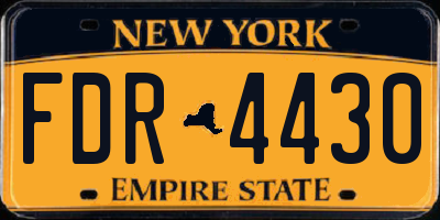 NY license plate FDR4430