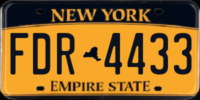 NY license plate FDR4433