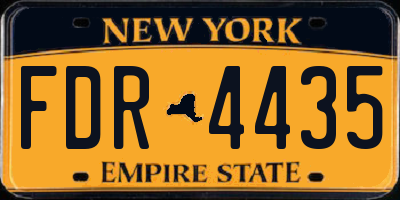 NY license plate FDR4435