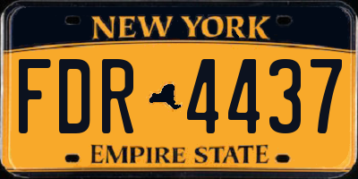 NY license plate FDR4437