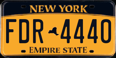 NY license plate FDR4440