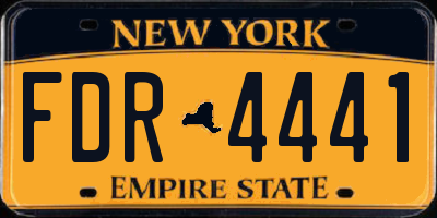 NY license plate FDR4441