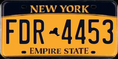 NY license plate FDR4453