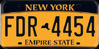 NY license plate FDR4454