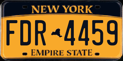 NY license plate FDR4459
