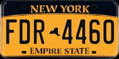 NY license plate FDR4460