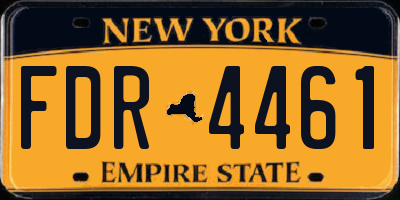 NY license plate FDR4461