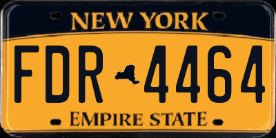 NY license plate FDR4464