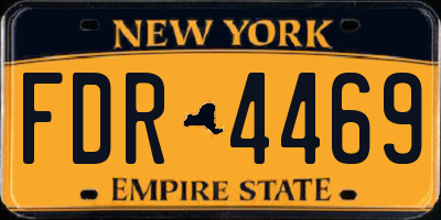 NY license plate FDR4469