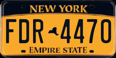 NY license plate FDR4470