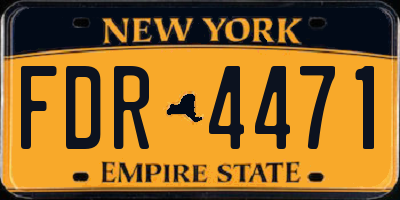 NY license plate FDR4471