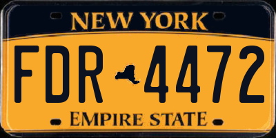 NY license plate FDR4472