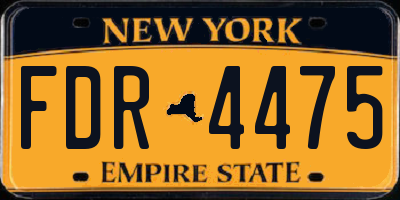 NY license plate FDR4475