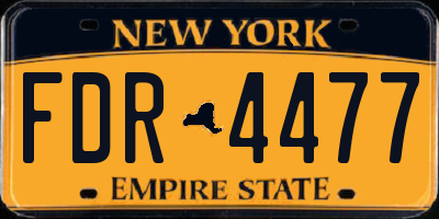 NY license plate FDR4477