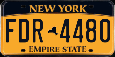 NY license plate FDR4480