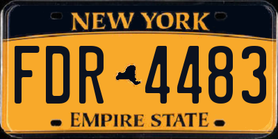 NY license plate FDR4483