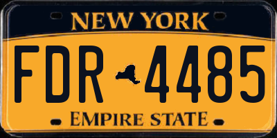 NY license plate FDR4485