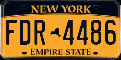 NY license plate FDR4486