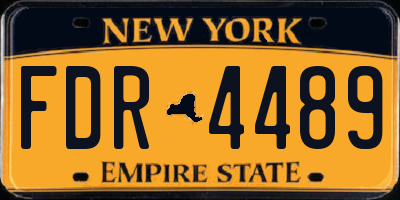 NY license plate FDR4489