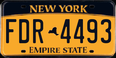 NY license plate FDR4493