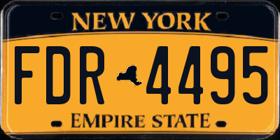NY license plate FDR4495