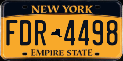 NY license plate FDR4498