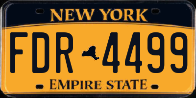 NY license plate FDR4499