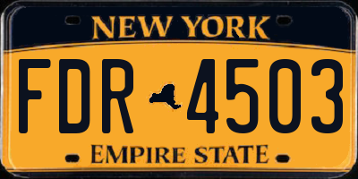 NY license plate FDR4503