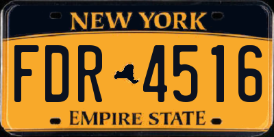 NY license plate FDR4516